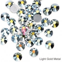 Strasuri din Cristale 100 bucati SC201 Light Gold Metal 2,0